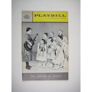 1963 Sound Of Music Playbill Hellinger Nancy Dussault Rogers Hammerstein